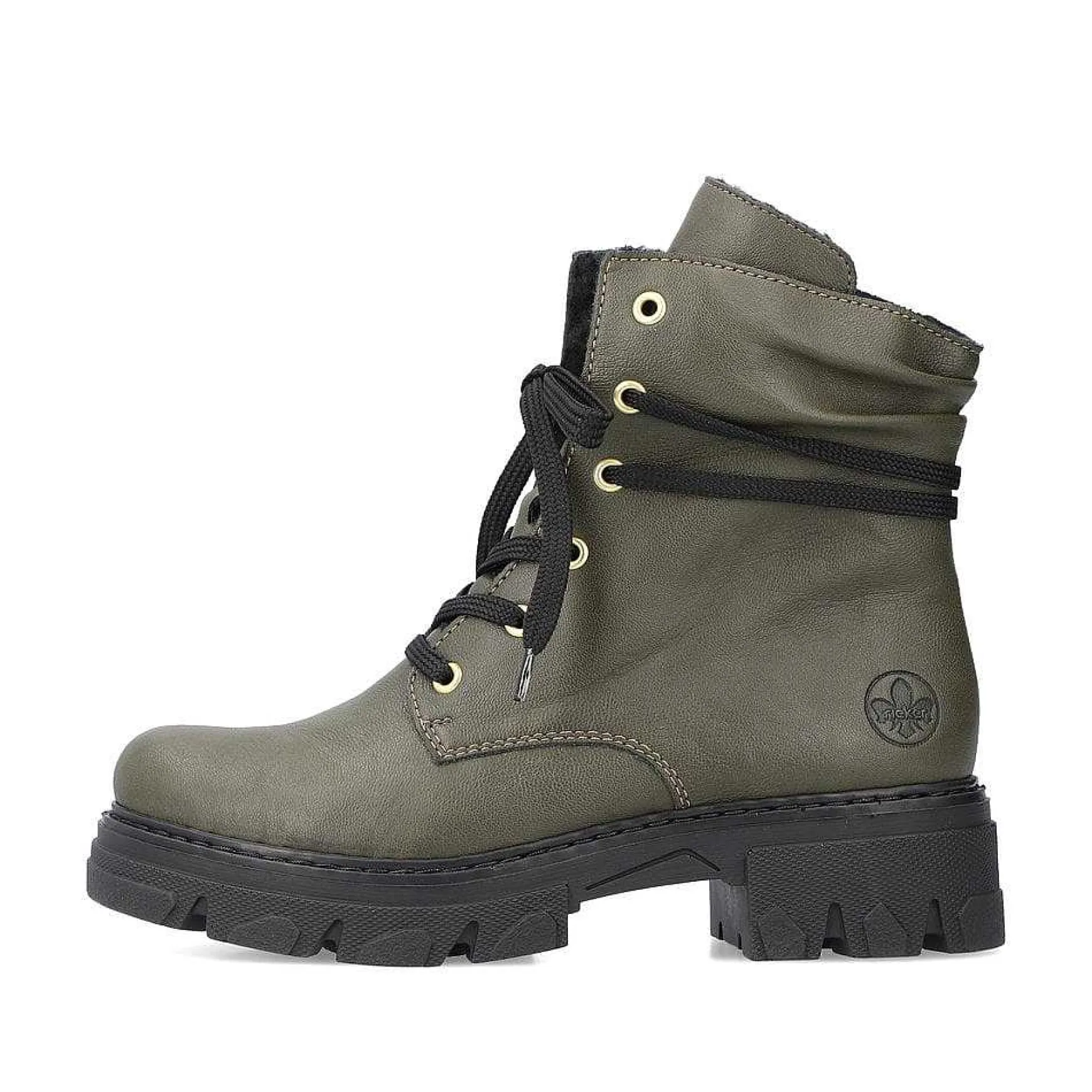 Rieker Women'S Biker Boots Khaki Green