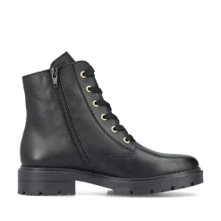 Rieker Women'S Biker Boots Glossy Black