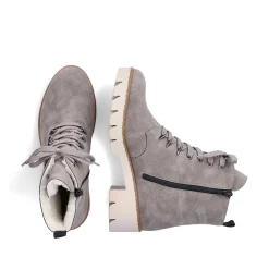 Rieker Women'S Biker Boots Silver Gray