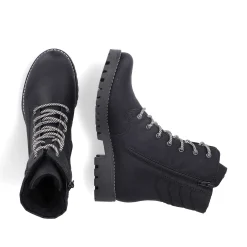 Rieker Women'S Biker Boots Asphalt Black