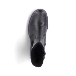 Rieker Women'S Biker Boots Night Black-Purple