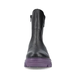 Rieker Women'S Biker Boots Night Black-Purple