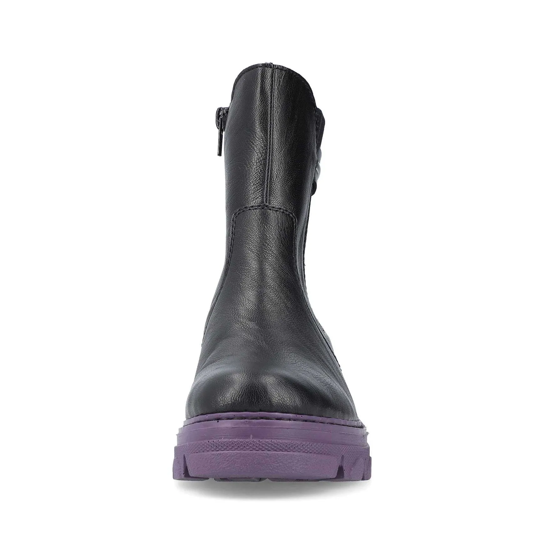 Rieker Women'S Biker Boots Night Black-Purple