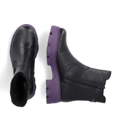 Rieker Women'S Biker Boots Night Black-Purple