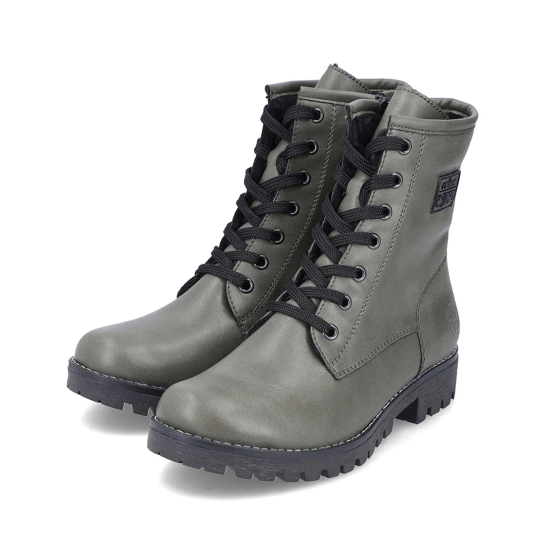 Rieker Women'S Biker Boots Gray Green