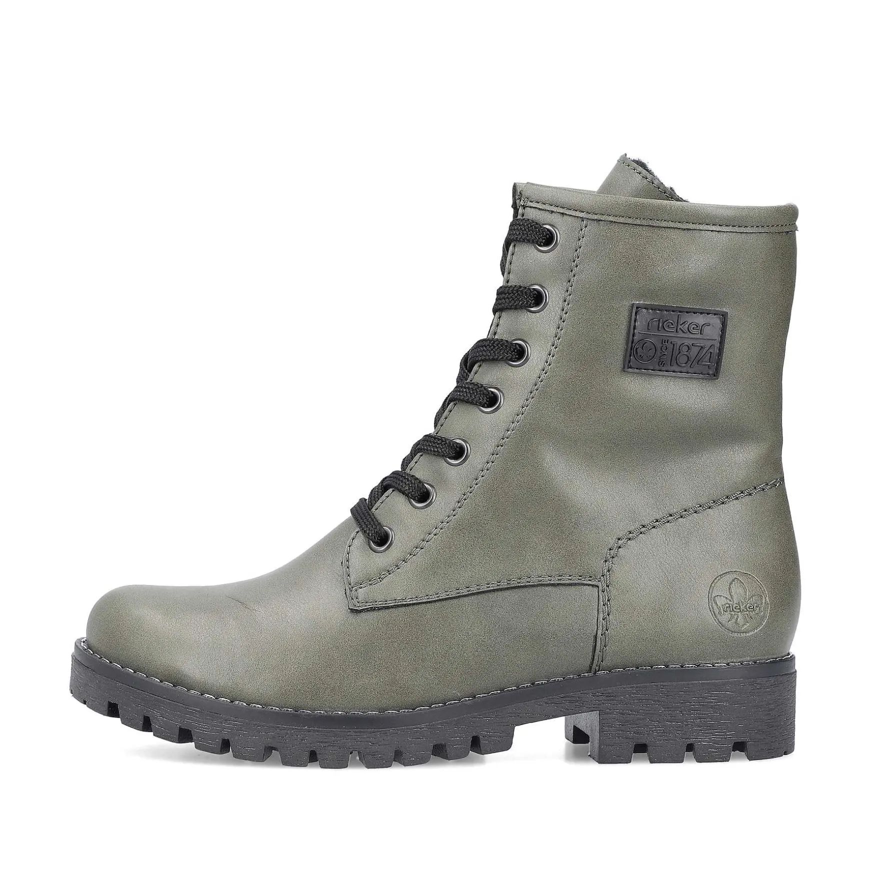 Rieker Women'S Biker Boots Gray Green