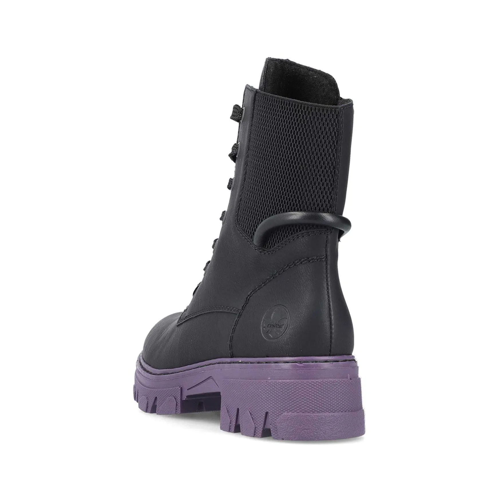 Rieker Women'S Biker Boots Night Black-Purple