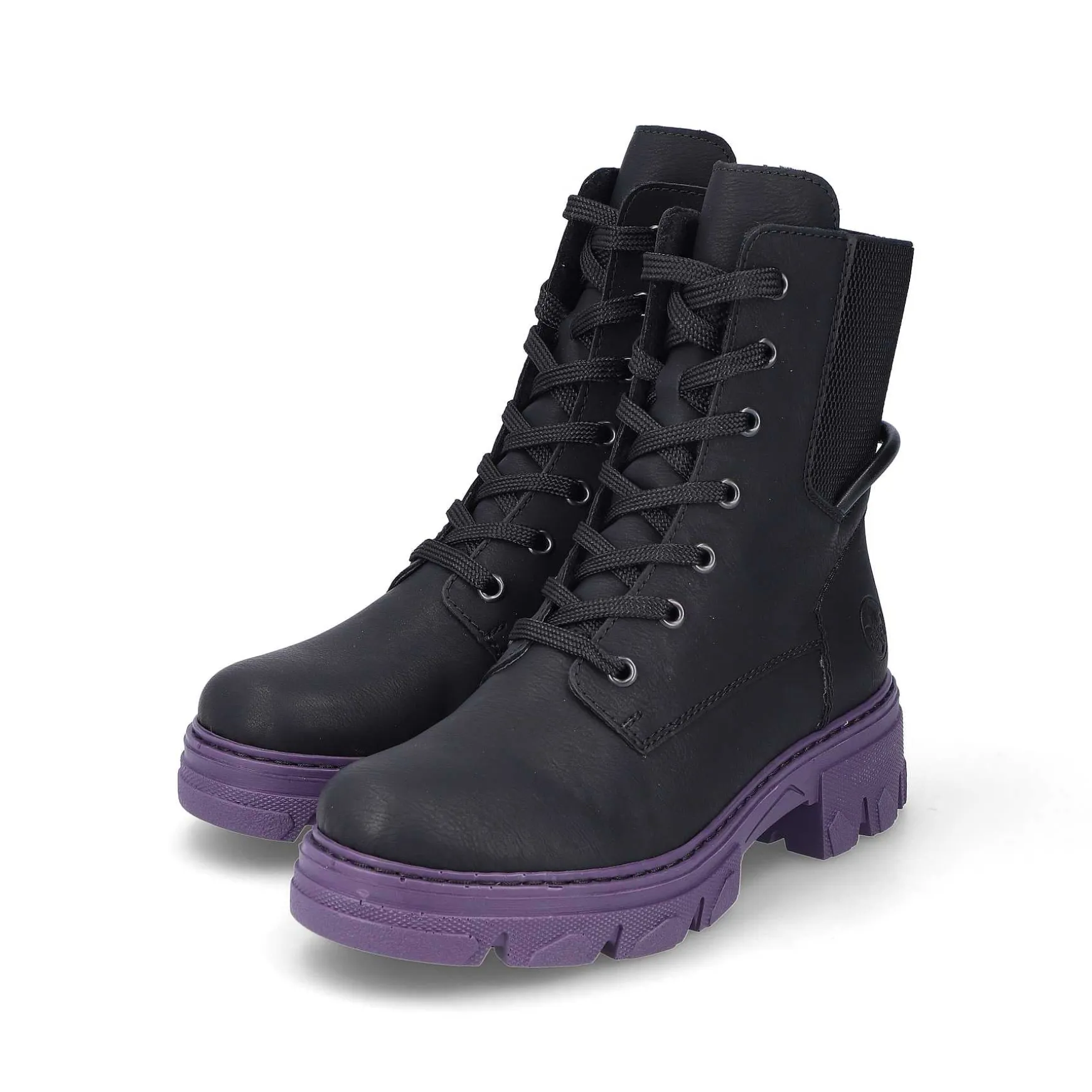 Rieker Women'S Biker Boots Night Black-Purple