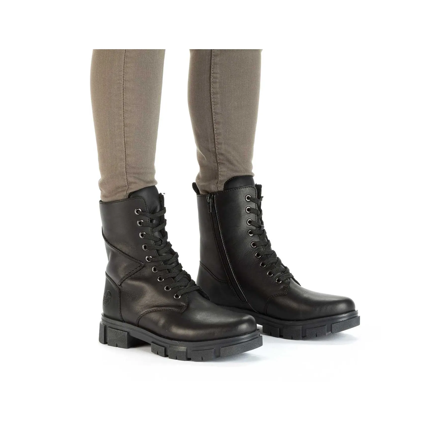 Rieker Women'S Biker Boots Jet Black