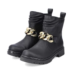 Rieker Women'S Biker Boots Jet Black