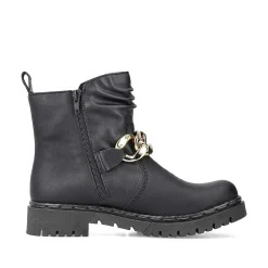 Rieker Women'S Biker Boots Jet Black