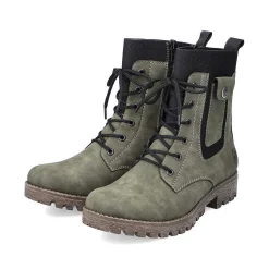 Rieker Women'S Biker Boots Leaf Green