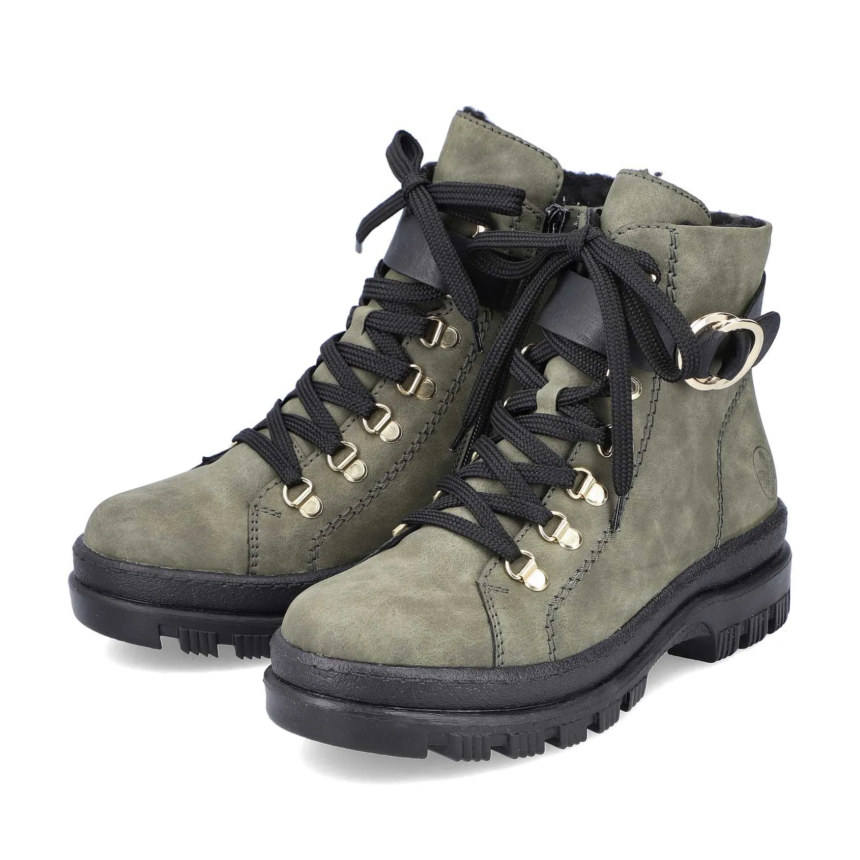 Rieker Women'S Biker Boots Leaf Green