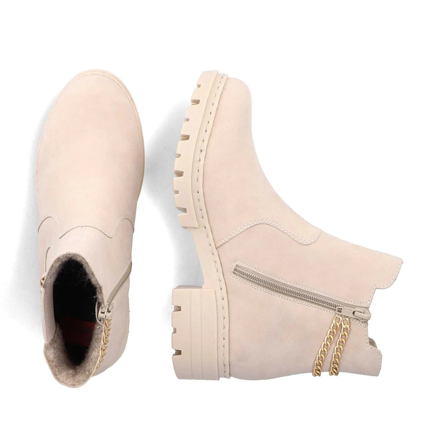 Rieker Women'S Chelsea Boots Light Beige