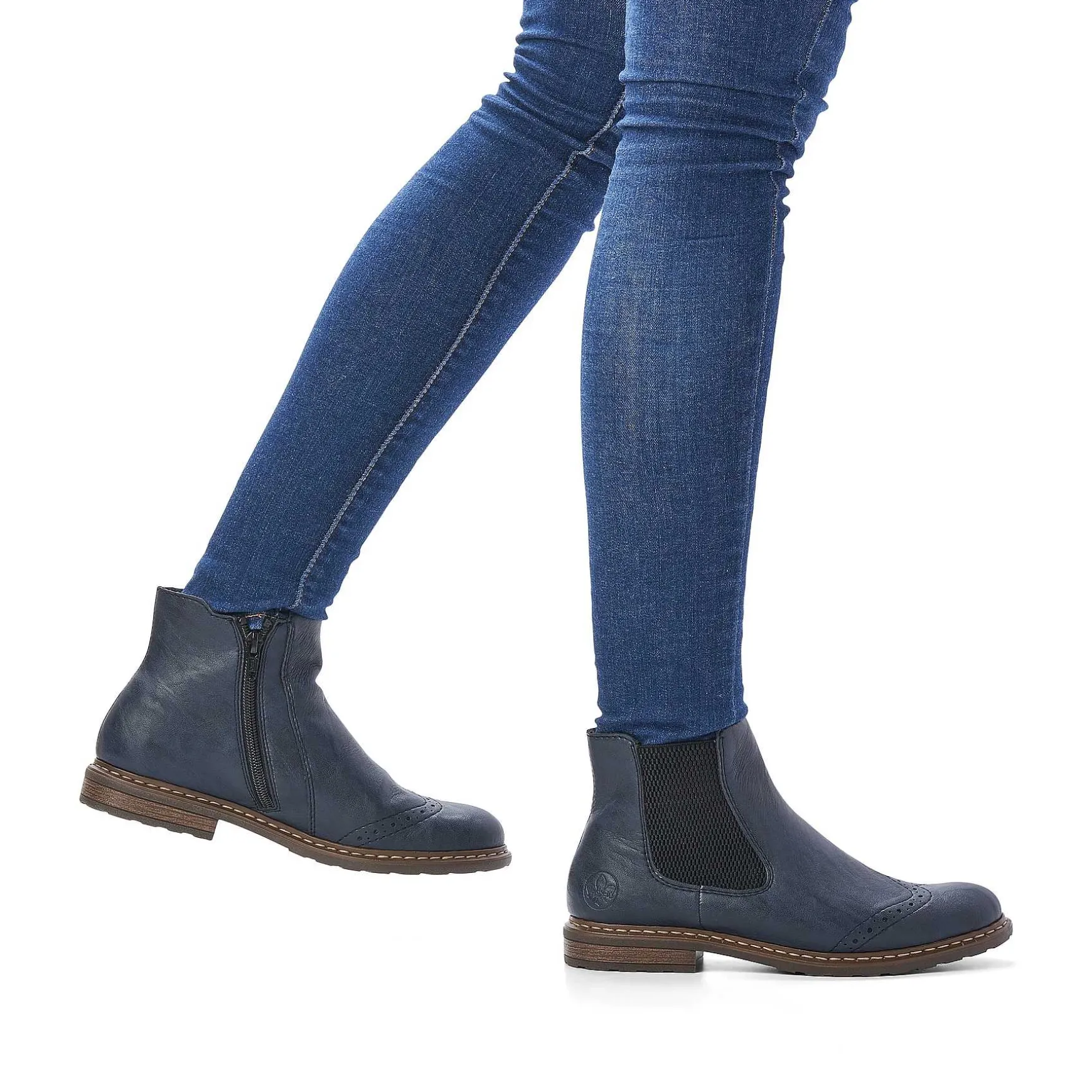 Rieker Women'S Chelsea Boots Navy Blue