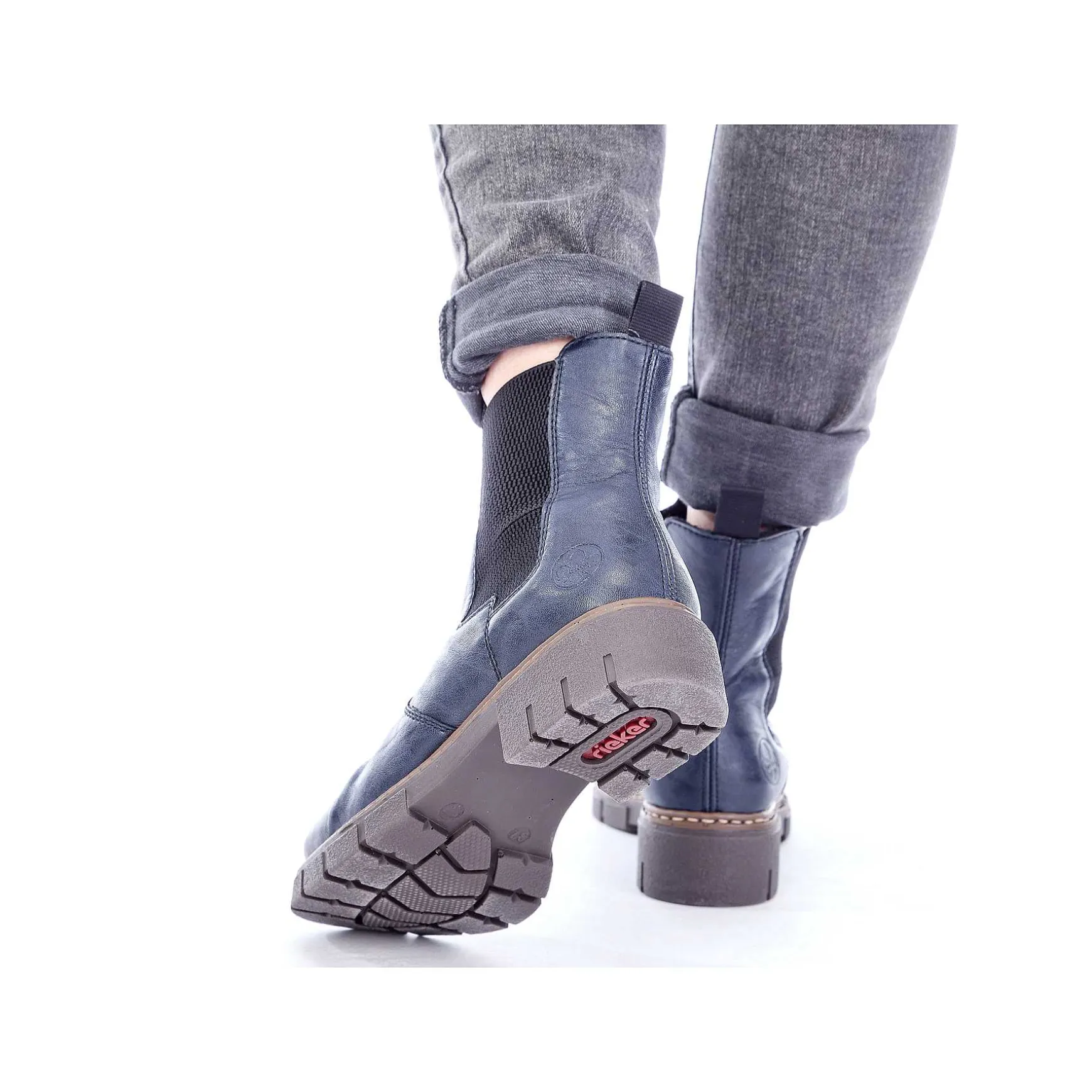 Rieker Women'S Chelsea Boots Slate Blue