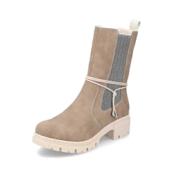 Rieker Women'S Chelsea Boots Beige Brown
