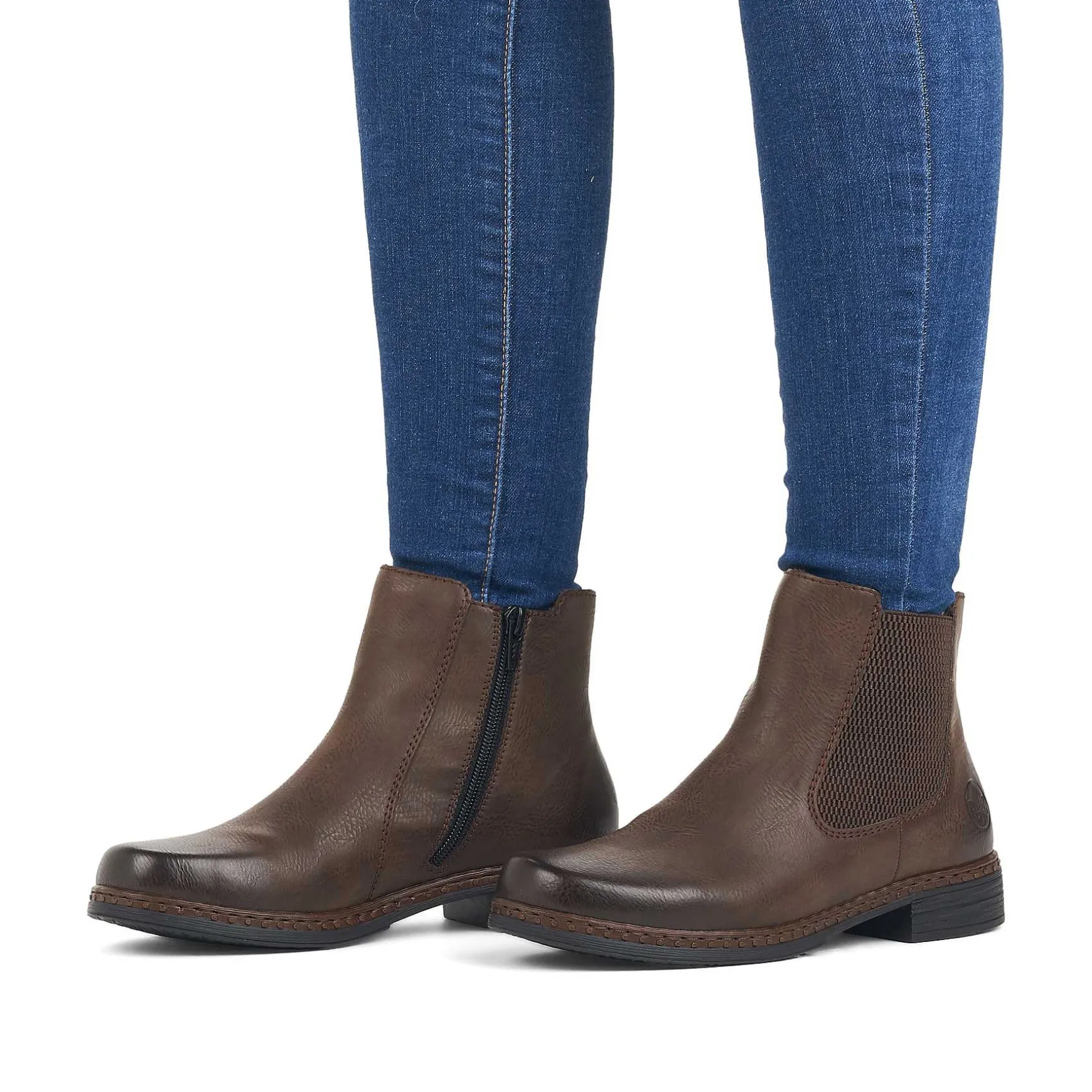 Rieker Women'S Chelsea Boots Nut Brown