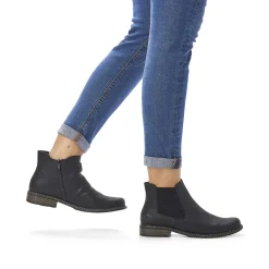 Rieker Women'S Chelsea Boots Jet Black