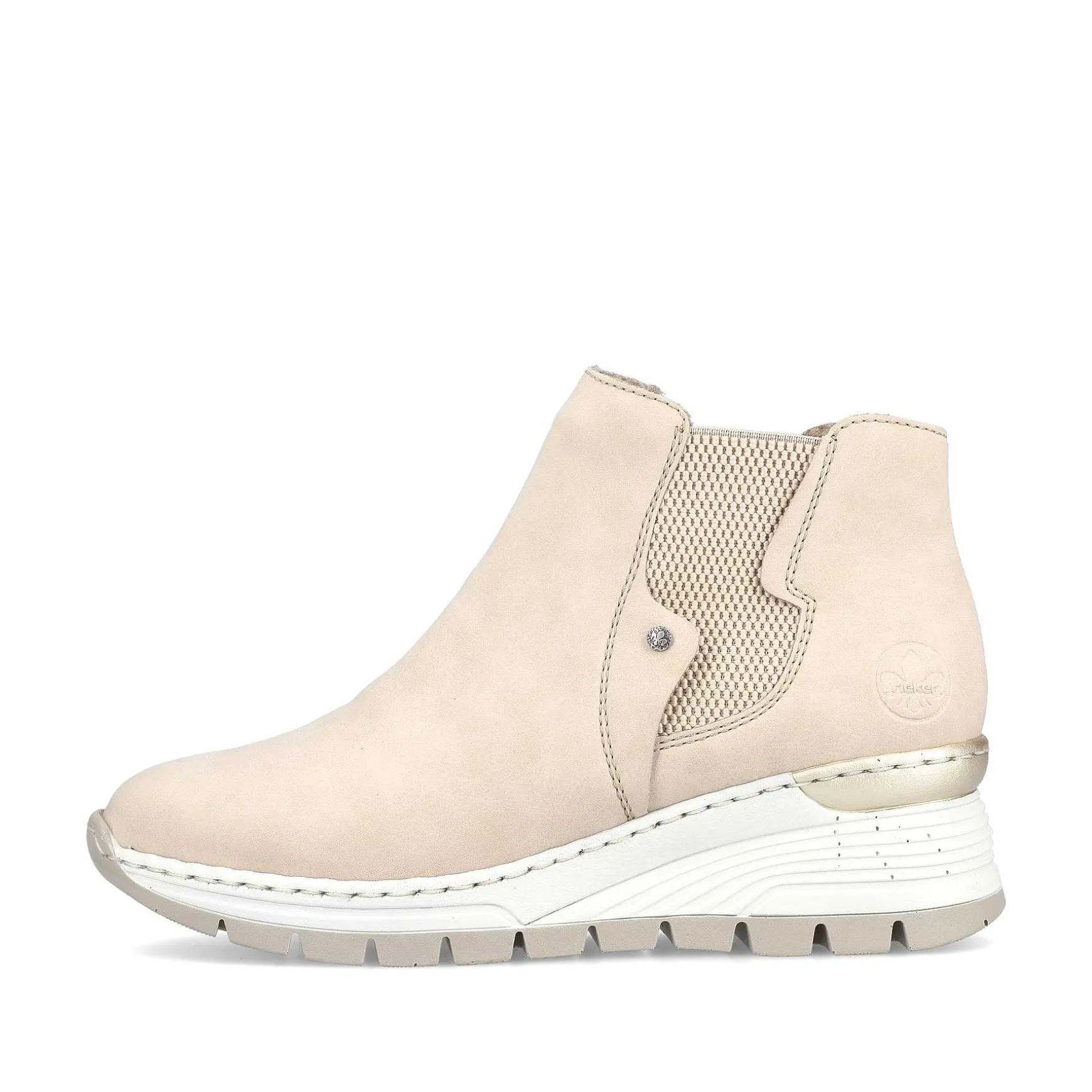 Rieker Women'S Chelsea Boots Cream Beige