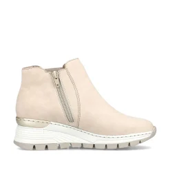 Rieker Women'S Chelsea Boots Cream Beige