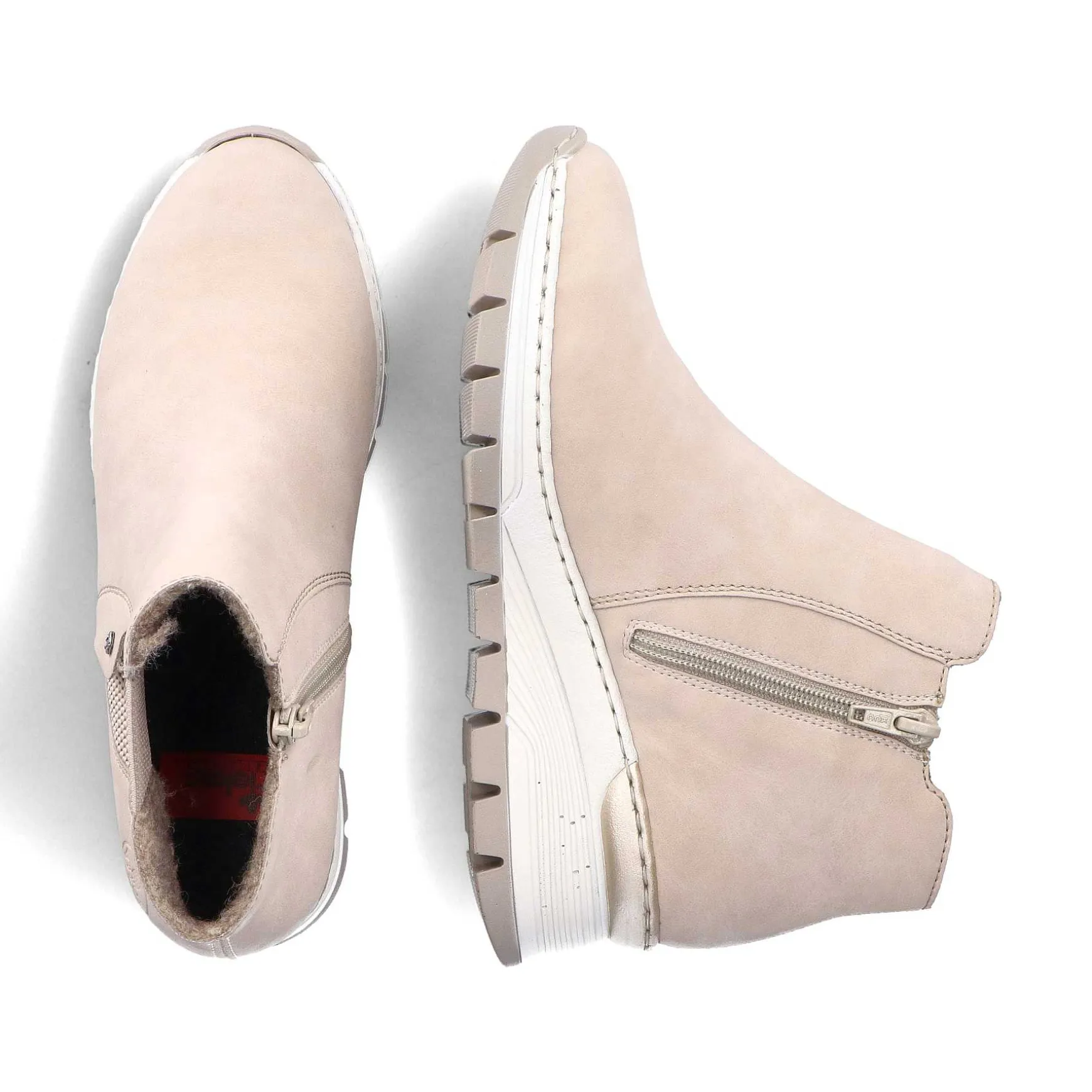 Rieker Women'S Chelsea Boots Cream Beige