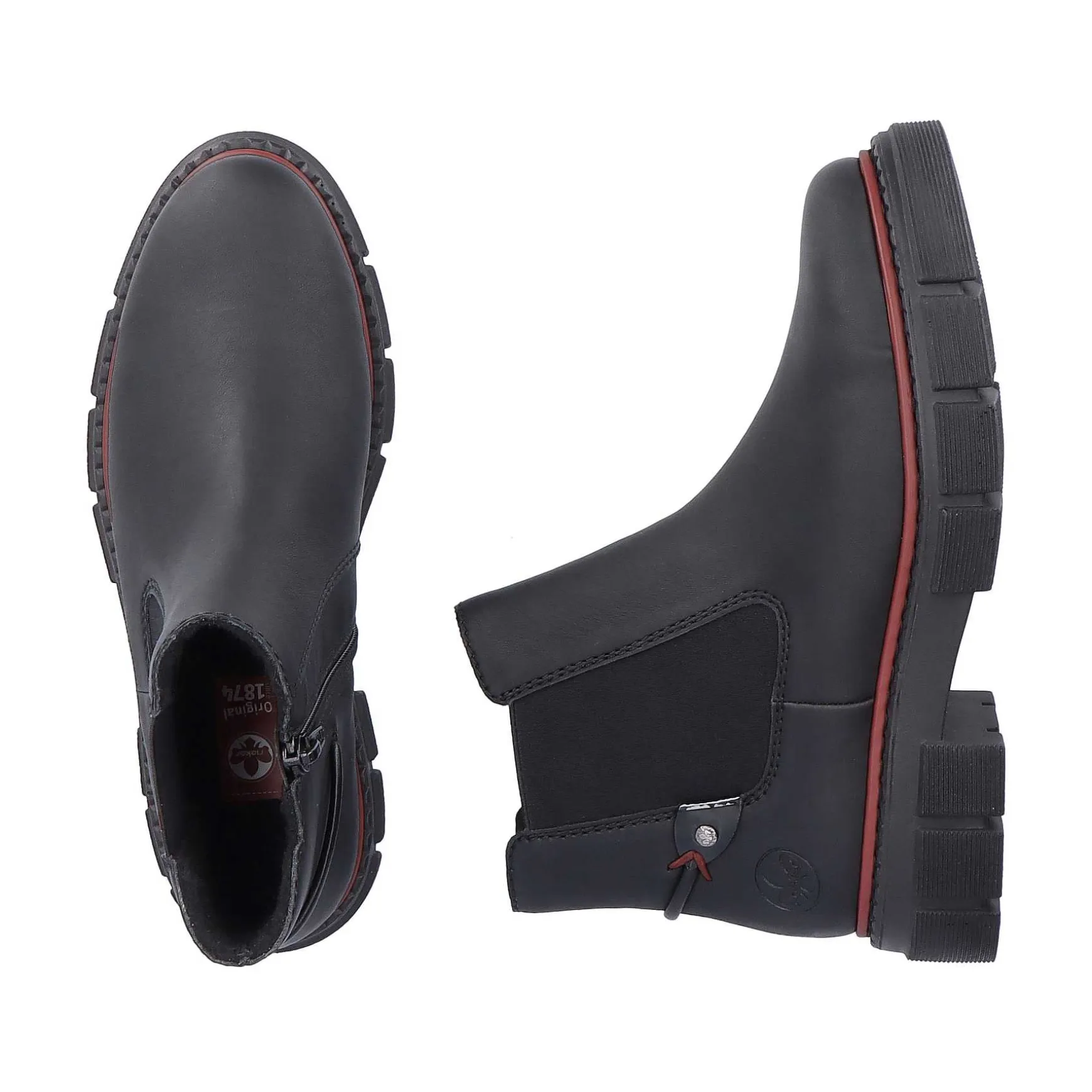 Rieker Women'S Chelsea Boots Jet Black