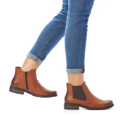 Rieker Women'S Chelsea Boots Nougat Brown
