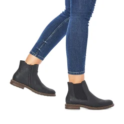 Rieker Women'S Chelsea Boots Asphalt Black