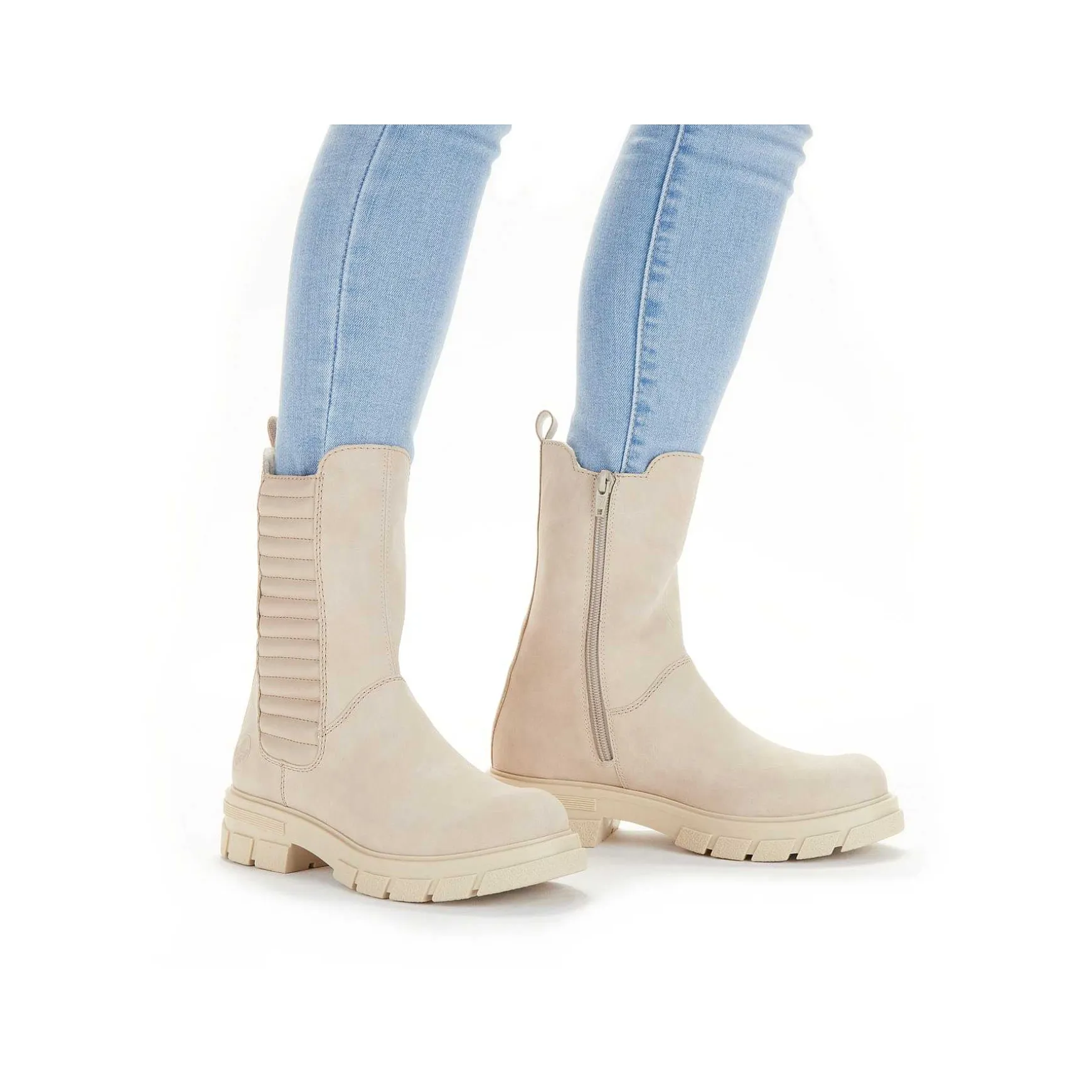 Rieker Women'S Chelsea Boots Light Beige