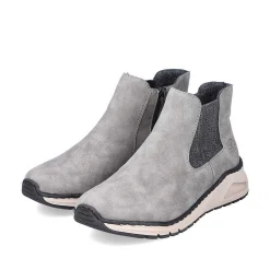 Rieker Women'S Chelsea Boots Silver Gray
