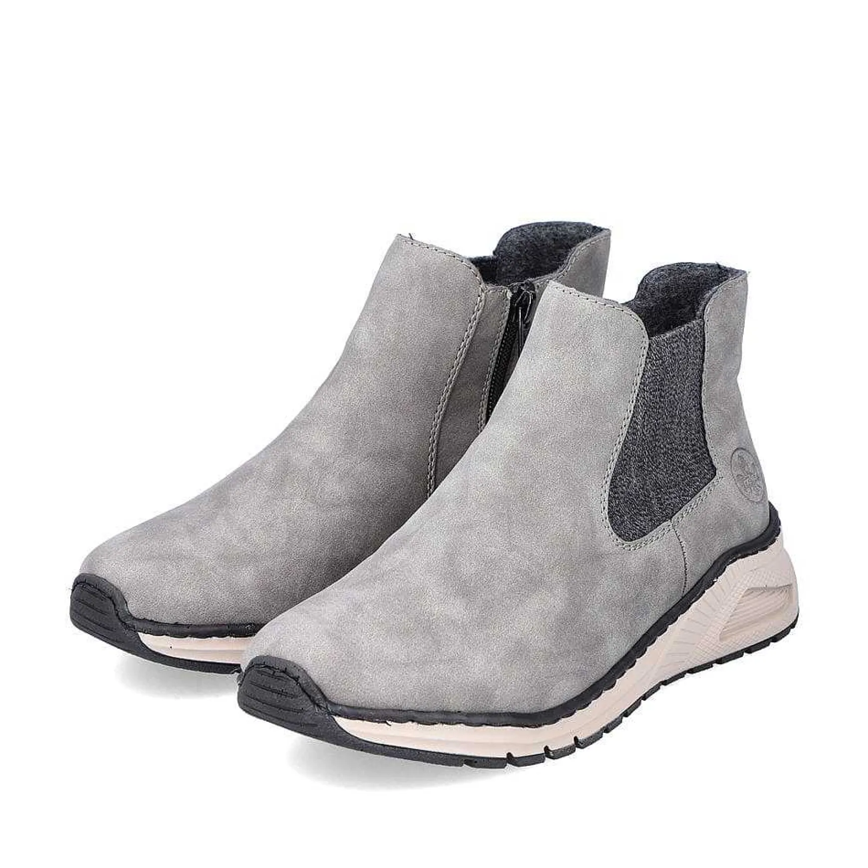 Rieker Women'S Chelsea Boots Silver Gray