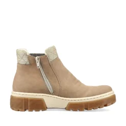 Rieker Women'S Chelsea Boots Cream Beige