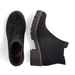 Rieker Women'S Chelsea Boots Graphite Black