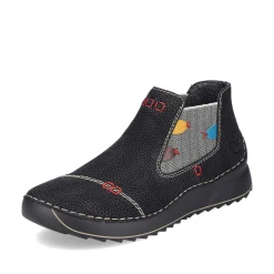 Rieker Women'S Chelsea Boots Asphalt Black-Multi