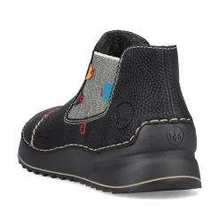 Rieker Women'S Chelsea Boots Asphalt Black-Multi