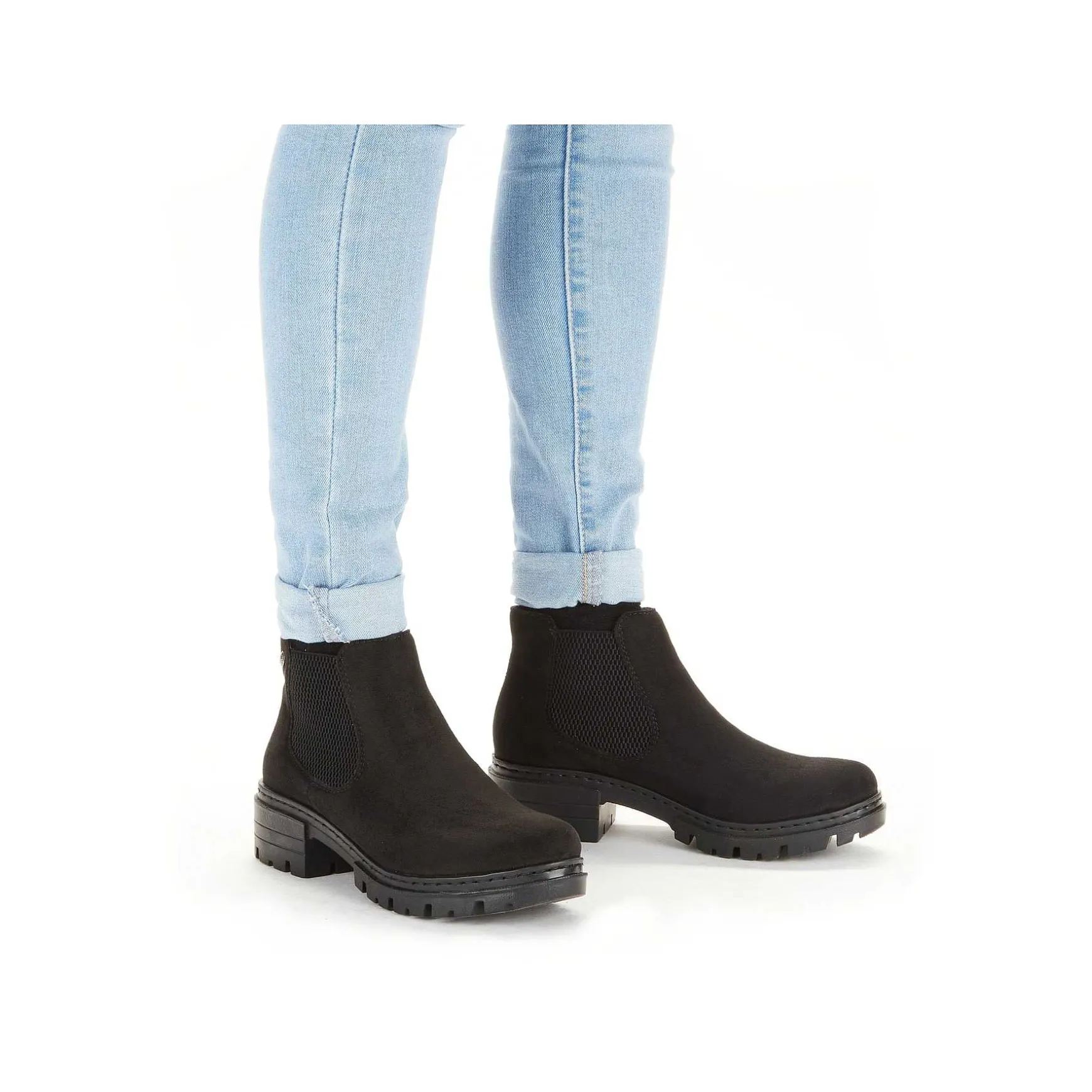 Rieker Women'S Chelsea Boots Graphite Black