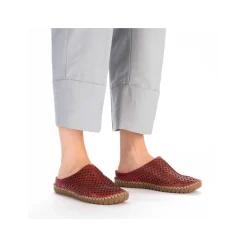 Rieker Women'S Clogs Dark Red