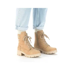 Rieker Women'S Corded Boots Brown Beige