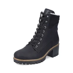 Rieker Women'S Corded Boots Deep Black