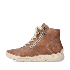 Rieker Women'S Corded Boots Chestnut Brown