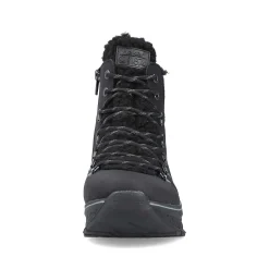 Rieker Women'S Corded Boots Asphalt Black