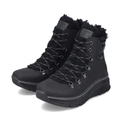 Rieker Women'S Corded Boots Asphalt Black