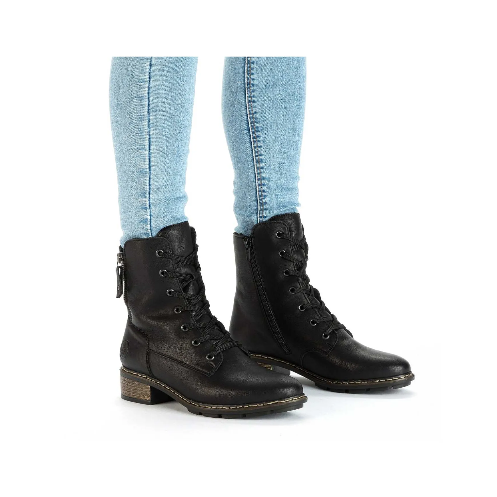 Rieker Women'S Corded Boots Night Black