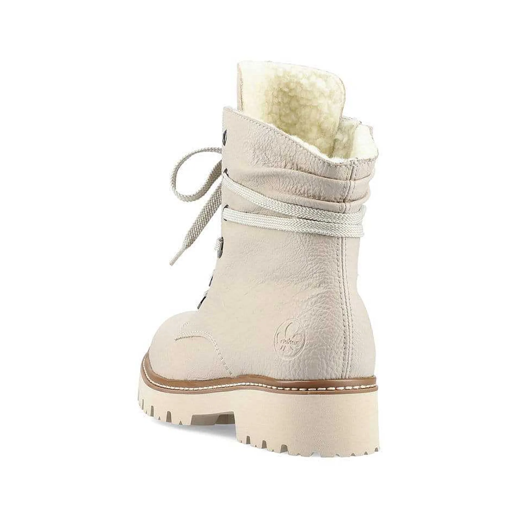 Rieker Women'S Corded Boots Cream Beige
