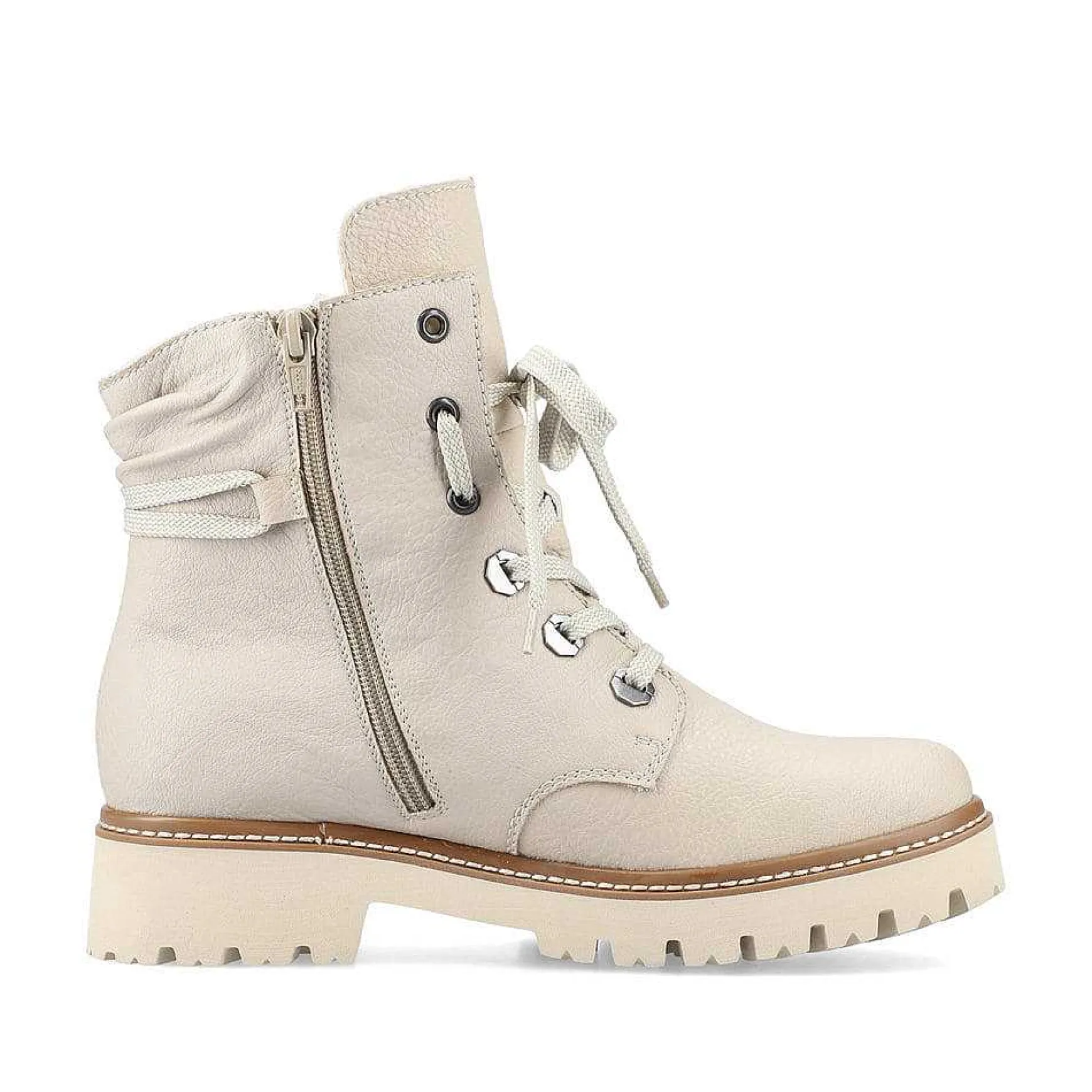 Rieker Women'S Corded Boots Cream Beige