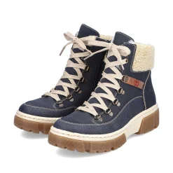 Rieker Women'S Corded Boots Sea Blue