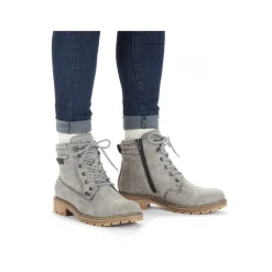 Rieker Women'S Corded Boots Silver Gray