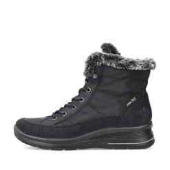 Rieker Women'S Corded Boots Night Black