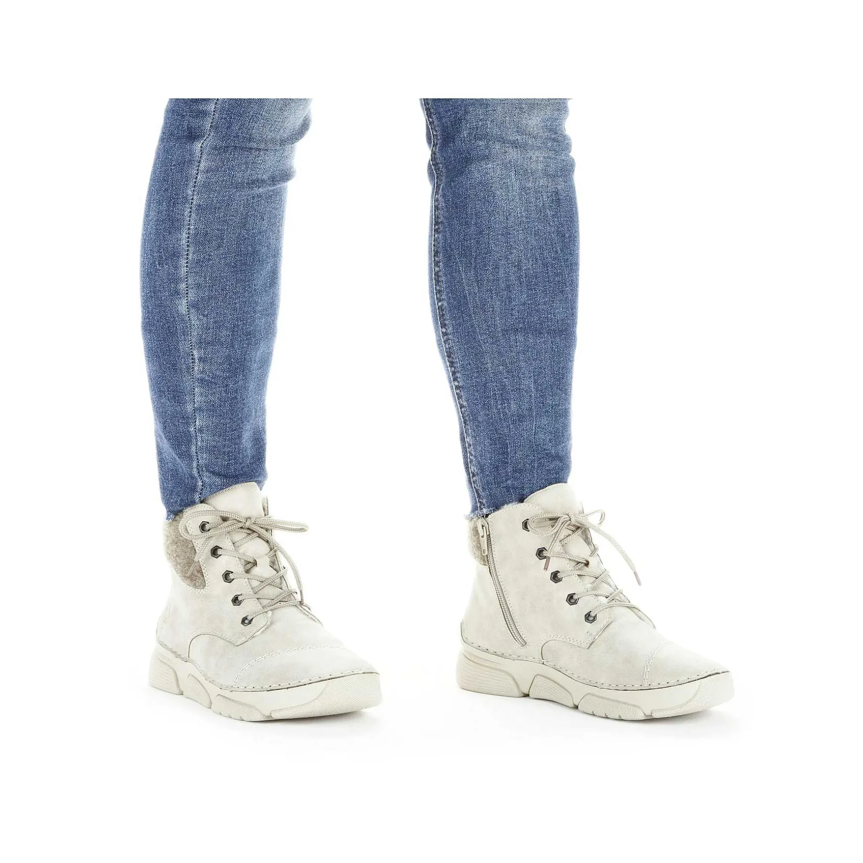 Rieker Women'S Corded Boots Light Beige